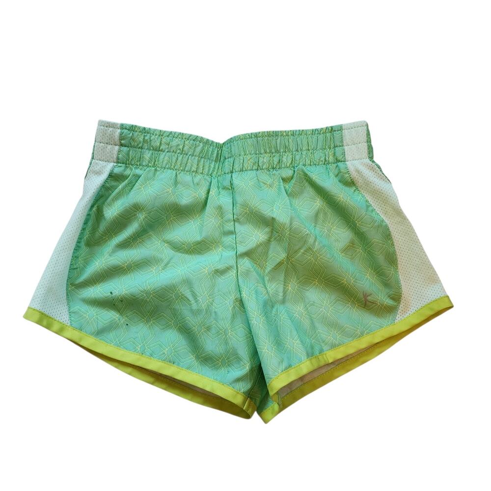 Danskin Now Girls Tempo Shorts Size S 6-6X Green Lined Athletic